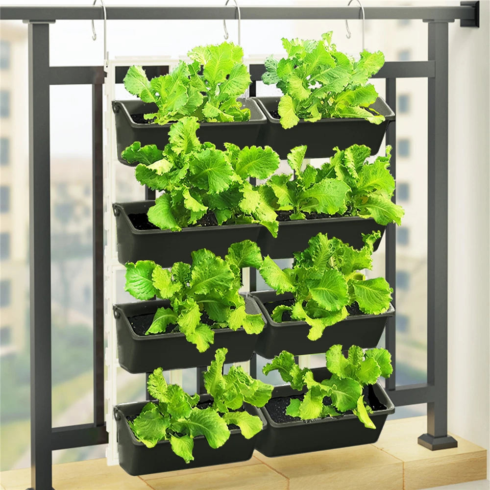 Wall-Mounted 4-Tier Vertical Garden Planter