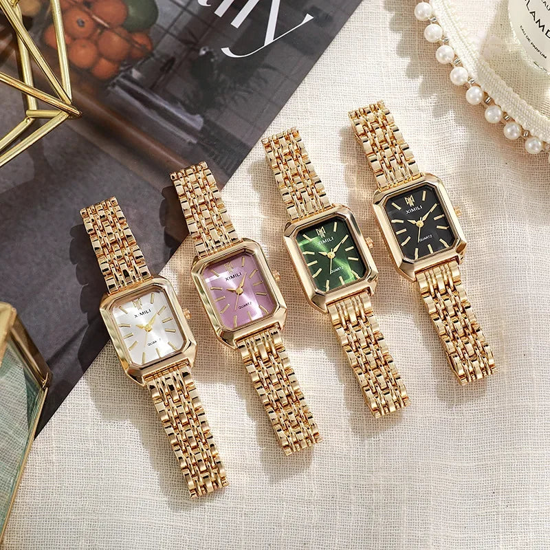 Fashion Rectangle Tungsten Steel Quartz Watch