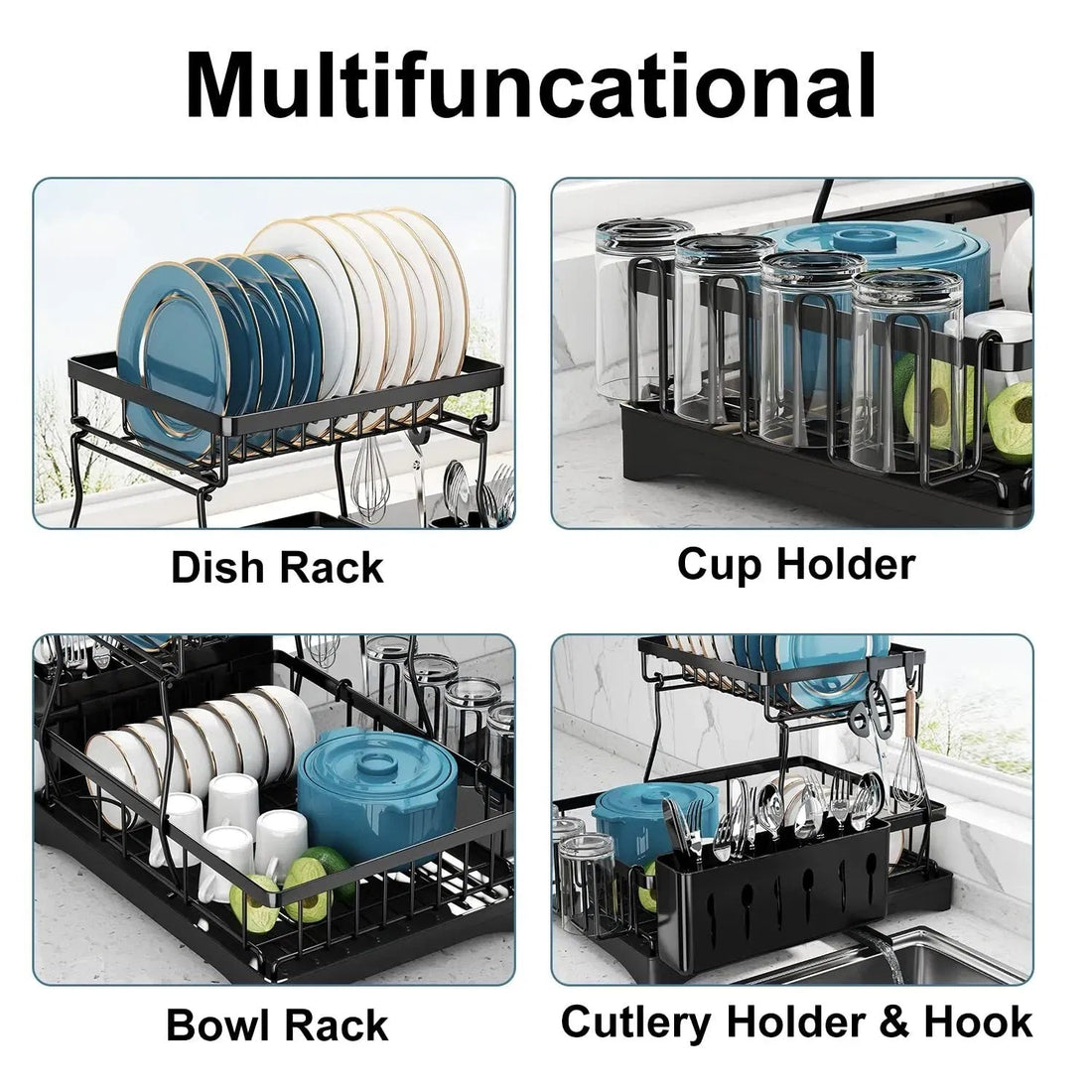 Dish Racks For Kitchen Counter, Stainless Steel Kitchen Dish Drying